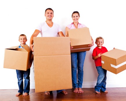 Removal team preparing a house move in Tooting