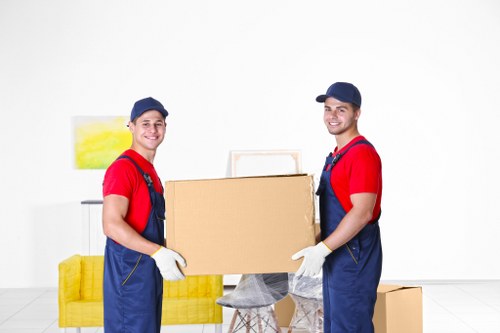Packing boxes and moving supplies for a home move in Tooting