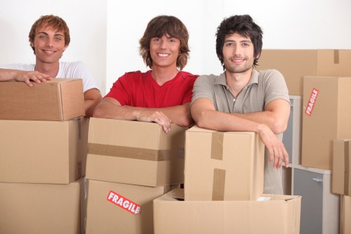 Packed moving van ready for a local Tooting house move