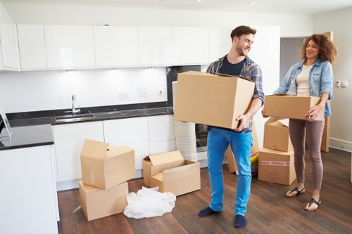 Careful handling of desks and IT equipment during an office move